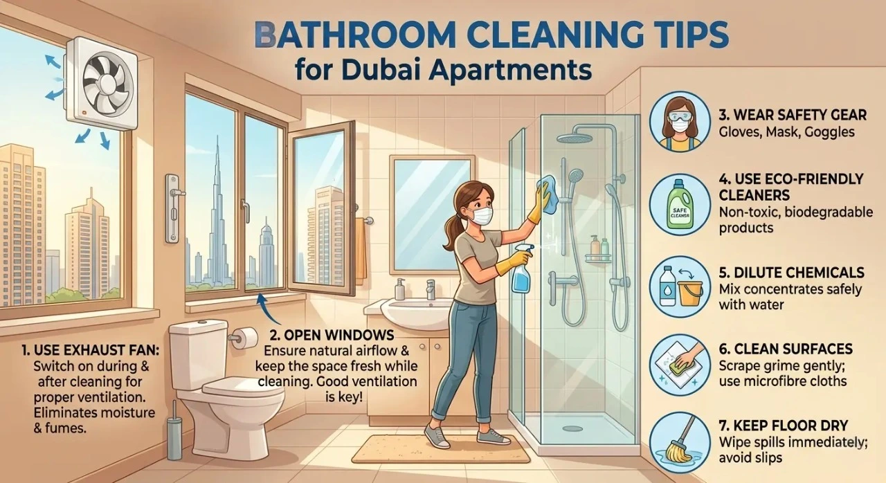Safe Bathroom Cleaning Tips for Dubai Apartments