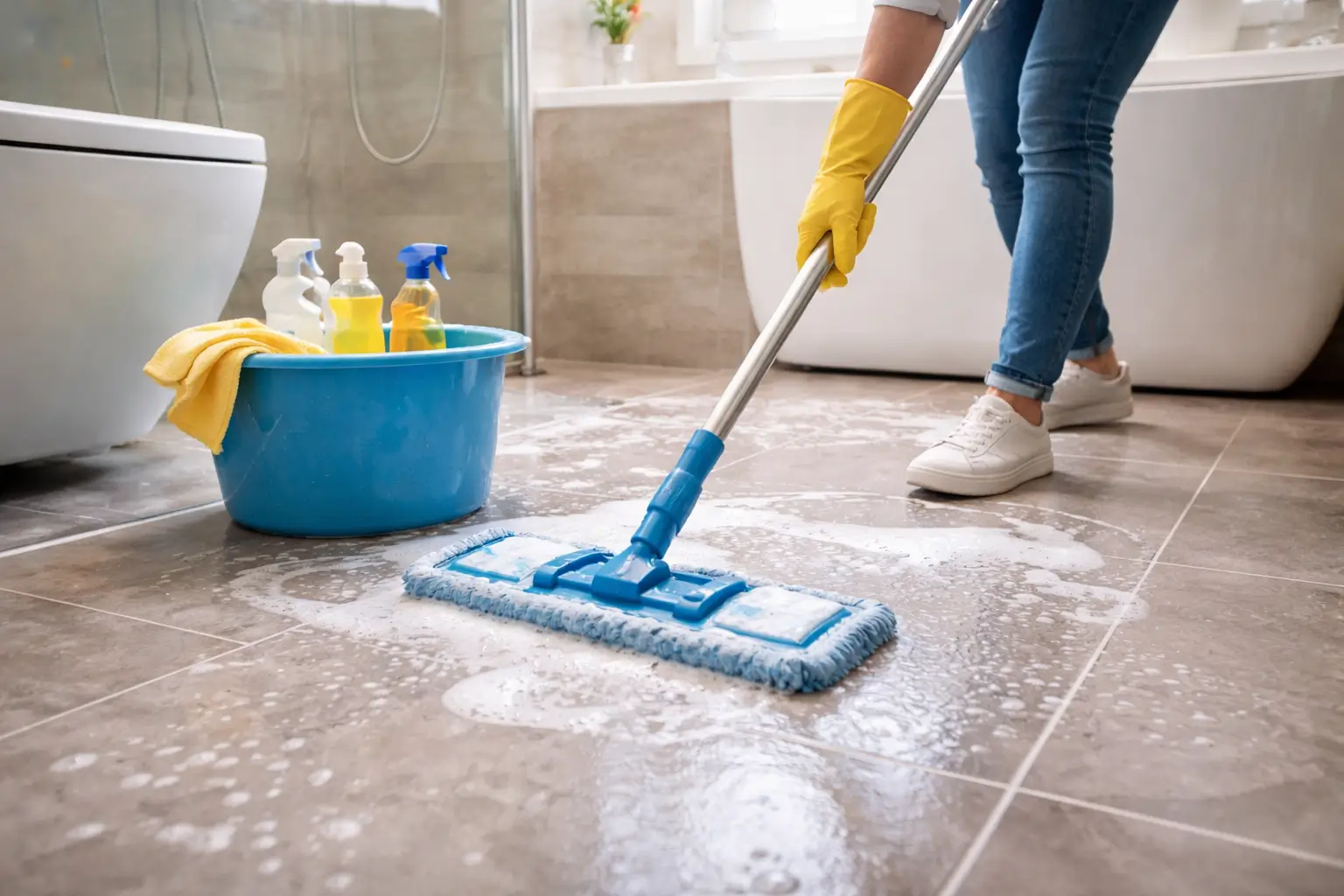 What Is the Best Way to Clean Bathroom Floors in Dubai